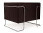 Preview: Bueroland HAMFAT Loungesofa Kunstleder braun 1-Sitzer