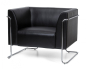 Preview: Bueroland HAMFAT Loungesofa Kunstleder schwarz 1-Sitzer