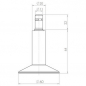Preview: Bueroland UNIVERSAL Zubehoer Bodengleiter schwarz 65mm Stift:11mm