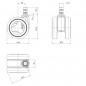 Preview: Bueroland Hartbodenrollen 60mm Stift:11mm NoNoise 5erPack