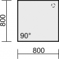 Preview: Geramöbel CFLEX Verkettungsplatte quadratisch 80x80cm