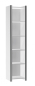 Preview: Kerkmann AVETO Einzelregal 41x38x183cm weiss 5OH