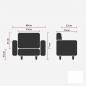 Preview: Bueroland HAMFAT Loungesofa Kunstleder braun 1-Sitzer