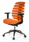 Preview: Bueroland KANA Drehstuhl Stoff schwarz/orange