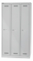Preview: Bisley MONOBLOC Garderobenschrank dreitürig lichtgrau