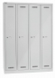 Preview: Bisley MONOBLOC Garderobenschrank viertürig lichtgrau
