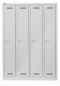 Preview: Bisley-MONOBLOC-Garderobenschrank-viertuerig-lichtgrau