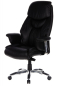 Preview: Bueroland MUSKAT Chefsessel Leder schwarz