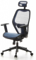 Preview: Bueroland MILAN Drehstuhl Netzstoff blau