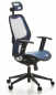Preview: Bueroland MILAN Drehstuhl Netzstoff blau