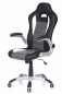 Preview: Bueroland FLORIDA Chefsessel Kunstleder schwarz/weiss/grau