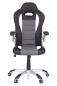 Preview: Bueroland FLORIDA Chefsessel Kunstleder schwarz/weiss/grau