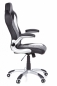 Preview: Bueroland FLORIDA Chefsessel Kunstleder schwarz/weiss/grau
