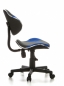 Preview: Bueroland CHILD Kinderdrehstuhl Stoff grau/blau