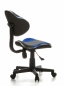 Preview: Bueroland CHILD Kinderdrehstuhl Stoff grau/blau