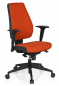 Preview: Bueroland EICK Drehstuhl Stoff dunkelgrau/rot Mod.500