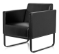 Preview: Bueroland BLUESKY Loungesofa Kunstleder/glatt schwarz einsitzig