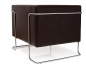 Preview: Bueroland HAMFAT Loungesofa Kunstleder braun 1-Sitzer