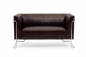 Preview: Bueroland HAMFAT Loungesofa Kunstleder braun 2-Sitzer