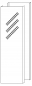 Preview: Hammerbacher B Blendenpaar einliegend silbern ca.50cm