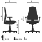 Preview: bueroland-home-office-schalenstuhl-pluma-cord-stoff-beige-masse