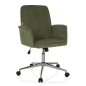 Preview: bueroland-home-office-schalenstuhl-pluma-cord-stoff-dunkelgruen