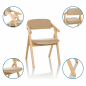 Preview: bueroland-klappstuhl-saphal-holzrahmen-stoff-beige-detail