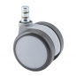 Preview: bueroland-zubehoer-hartbodenrollen-stift-11mm-rad-60mm-5-stueck-weiss-grau