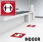 Preview: fussbodenaufkleber-indoor-bitte-abstand-halten-40-x-40-cm-10-stueck