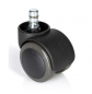 Preview: Bueroland UNIVERSAL Hartbodenrollen 50mm NoNoise Stift:11mm 5erPack