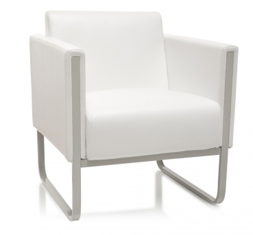 Bueroland CORNA Loungesofa Kunstleder weiss einsitzig