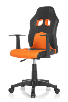 Bueroland SPEEDY Kinderdrehstuhl Kunstleder schwarz/orange [Abverkauf]