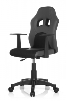 Bueroland SPEEDY Kinderdrehstuhl Kunstleder grau/schwarz