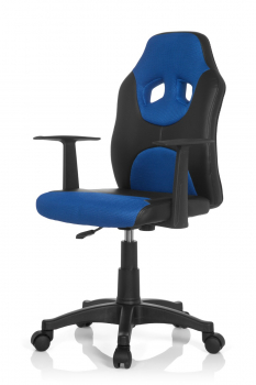 Bueroland KIDDY Kinderdrehstuhl Kunstleder schwarz/blau