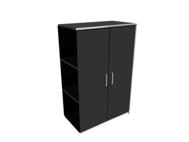 Bosse FAST Aktenschrank Anbauschrank schwarz 80cm/3OH