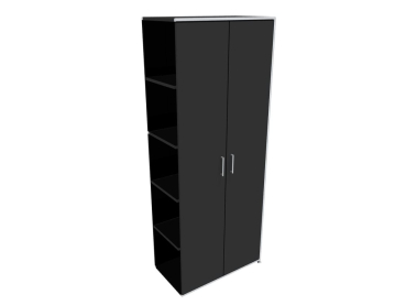 Bosse FAST Aktenschrank Anbauschrank schwarz 80cm/5OH