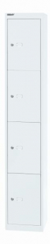 Bisley Schließfachschrank Office, 1 Abteil, 4 Fächer, T 457 mm