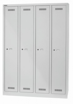 Bisley MONOBLOC Garderobenschrank viertürig lichtgrau