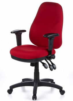Bueroland PAMPLA Drehstuhl Stoff comfort rot [Abverkauf]