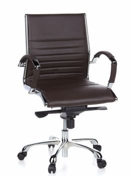 Bueroland MONALDO Drehstuhl Leder basic braun