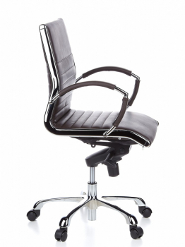 Bueroland MONALDO Drehstuhl Leder basic braun