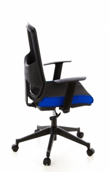 Bueroland MORA Drehstuhl Netzstoff schwarz/blau