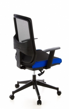 Bueroland MORA Drehstuhl Netzstoff schwarz/blau