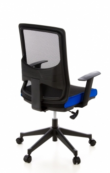 Bueroland MORA Drehstuhl Netzstoff schwarz/blau