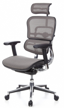 Bueroland BORDEAUX Chefsessel Netzstoff grau