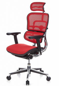 Bueroland BORDEAUX Chefsessel Netzstoff rot