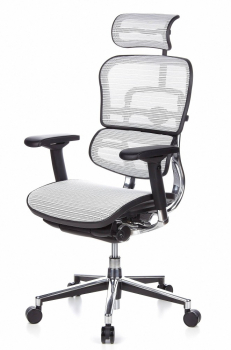Bueroland BORDEAUX Chefsessel Netzstoff weiss