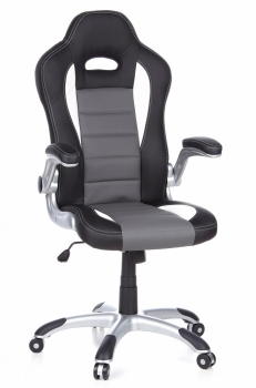 Bueroland FLORIDA Chefsessel Kunstleder schwarz/weiss/grau
