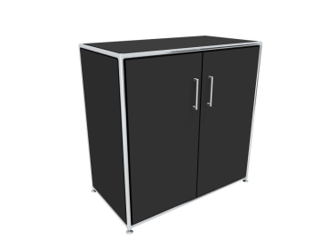 Bosse FAST Aktenschrank Grundschrank schwarz 80cm/2OH