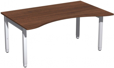 Geramoebel-4-Fuss-Pro-Quadrat-Ergonomieform-Schreibtisch-hoehenverstellbar